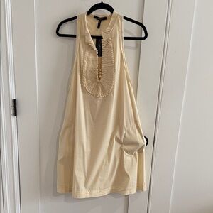 BCBGMaxAzria Cream Sleeveless Dress
